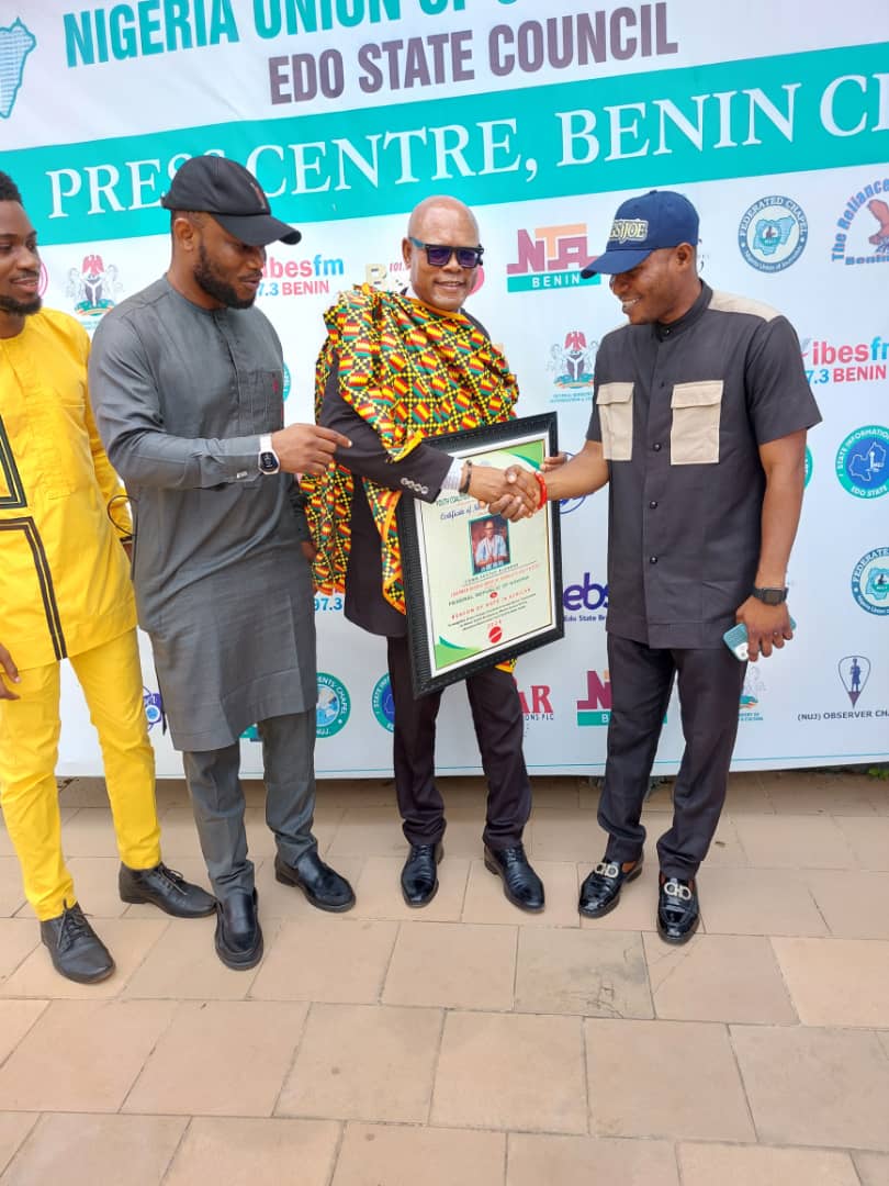 NUJ Chairman, Alenkhe Bags Beacon of Hope in Africa Award