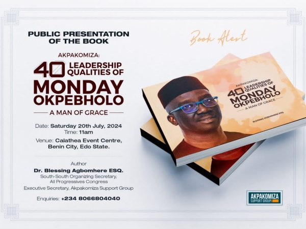 BOOK LAUNCH: 40 Leadership Qualities Of Monday Okpebholo