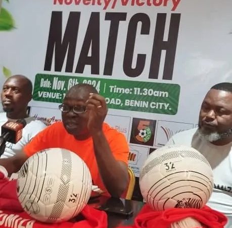 Okpebholo, Oshiomhole, Lead Inauguration Novelty Match