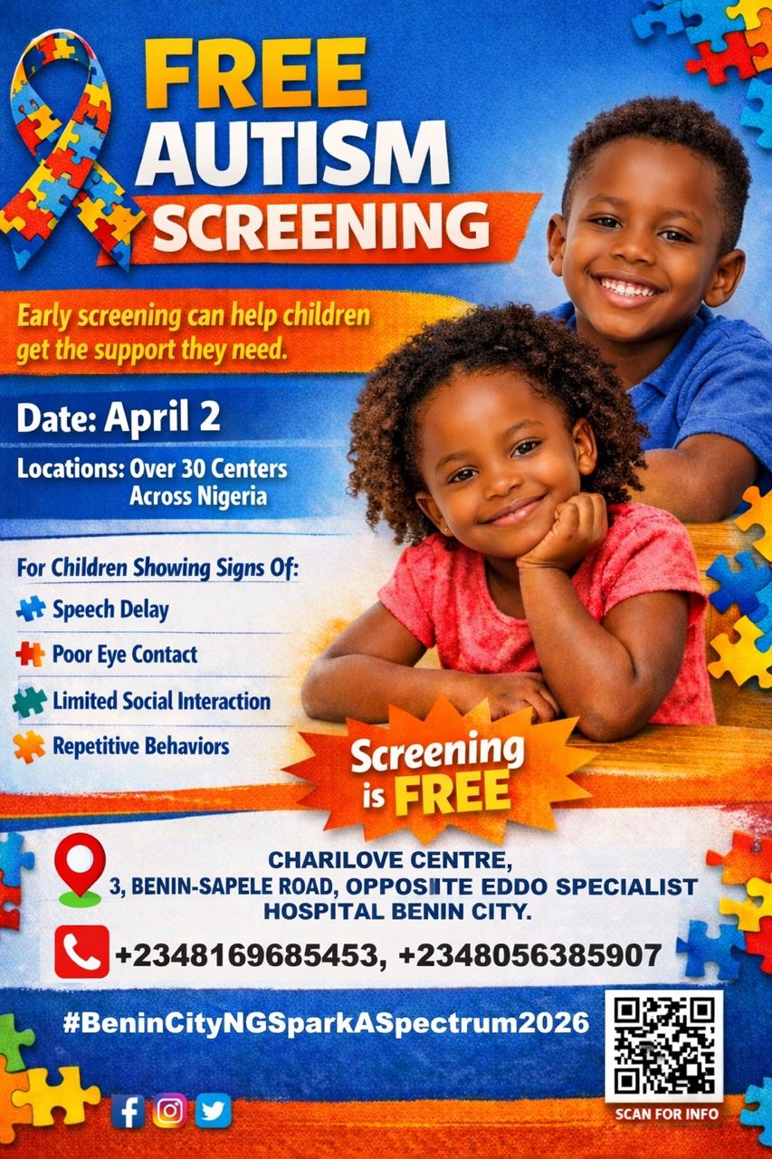 Spark-A- Spectrum to Mark World Autism Day with Free Screening in Benin City