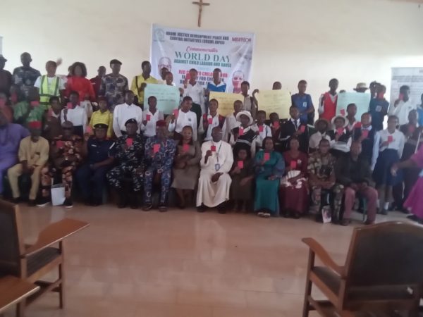 Uromi JDPCI Raises Red Card Against Child Labour, Rewards Outstanding Students