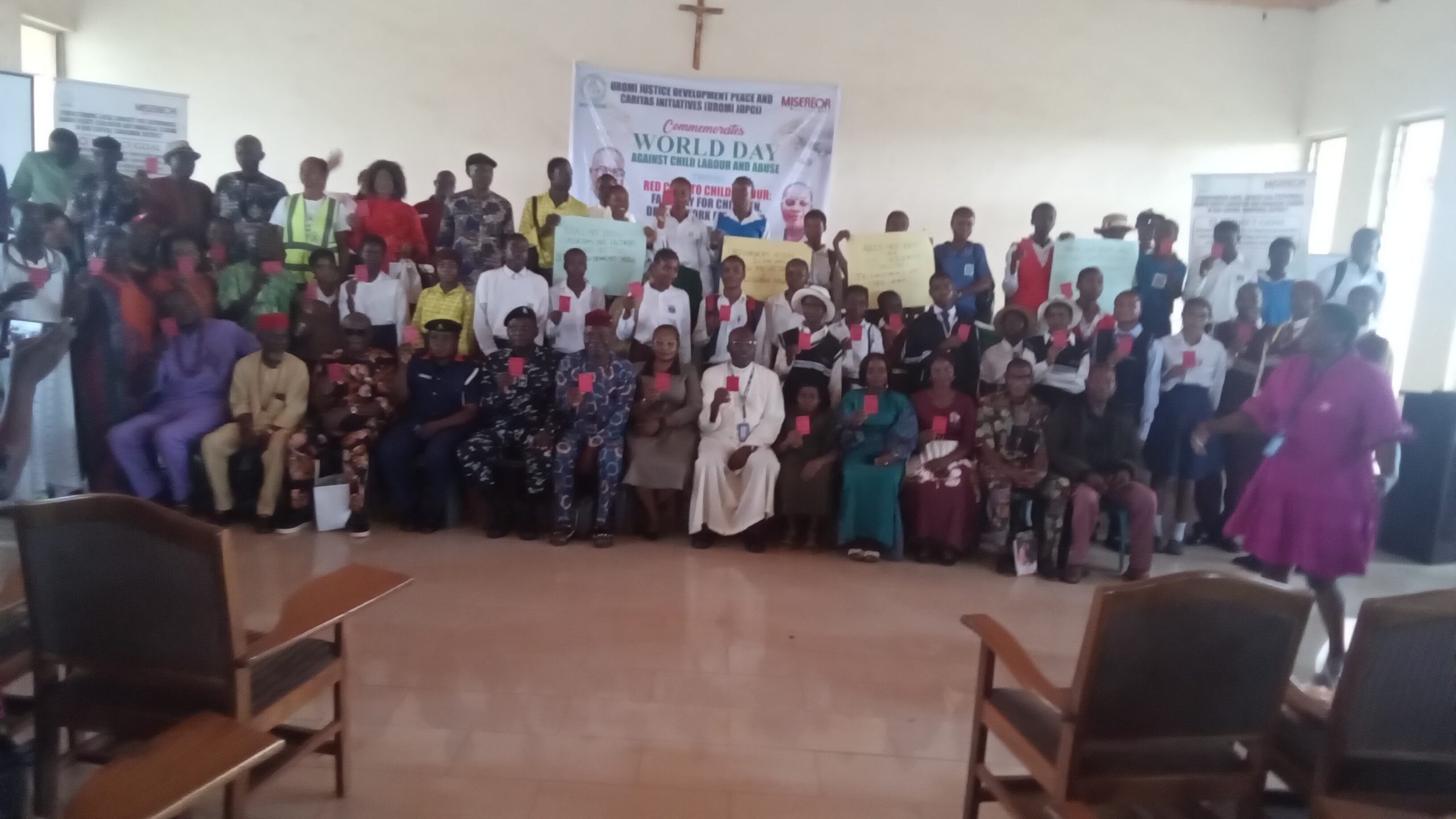 Uromi JDPCI Raises Red Card Against Child Labour, Rewards Outstanding Students
