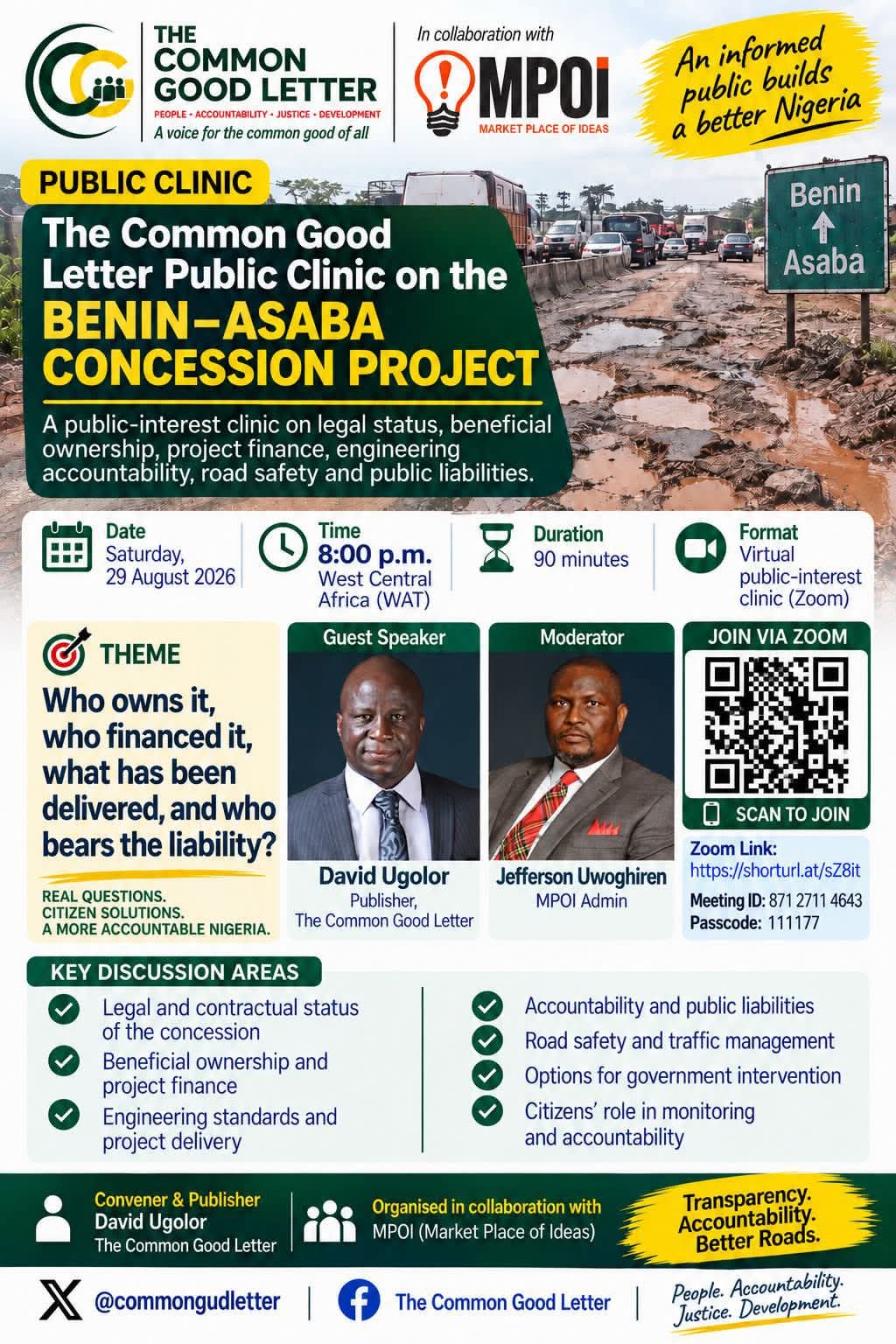 Edo Civil Society Groups Demand Disclosure of Benin-Asaba Road Concession Agreement